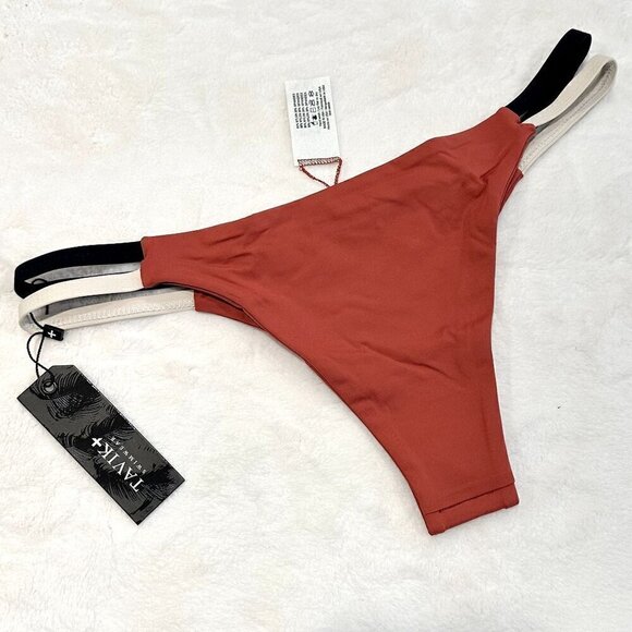NWT Tavik Vine Swim Bottom Color Blocked in Rust - Small - Picture 5 of 10